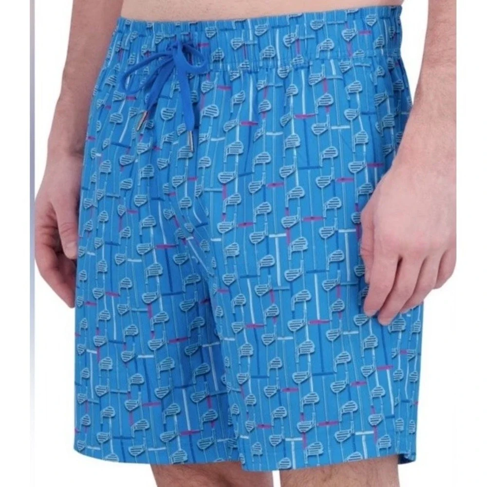 New $79 Robert Graham Men's Quick Dry Golf Clubs Swim‎ Board Shorts Lined  7